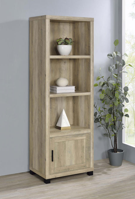 Sachin Antique Pine 3-Shelf Media Tower With Storage Cabinet from Coaster - Luna Furniture
