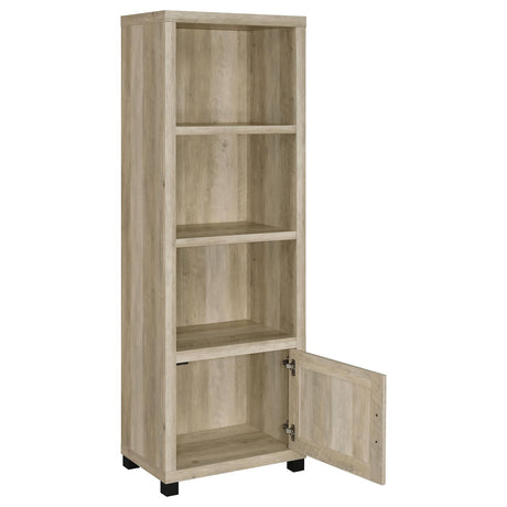 Sachin Antique Pine 3-Shelf Media Tower With Storage Cabinet from Coaster - Luna Furniture