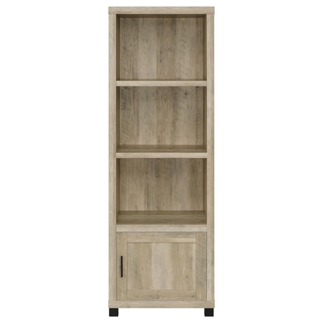 Sachin Antique Pine 3-Shelf Media Tower With Storage Cabinet from Coaster - Luna Furniture