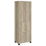 Sachin Antique Pine 3-Shelf Media Tower With Storage Cabinet from Coaster - Luna Furniture