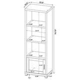 Sachin Antique Pine 3-Shelf Media Tower With Storage Cabinet from Coaster - Luna Furniture