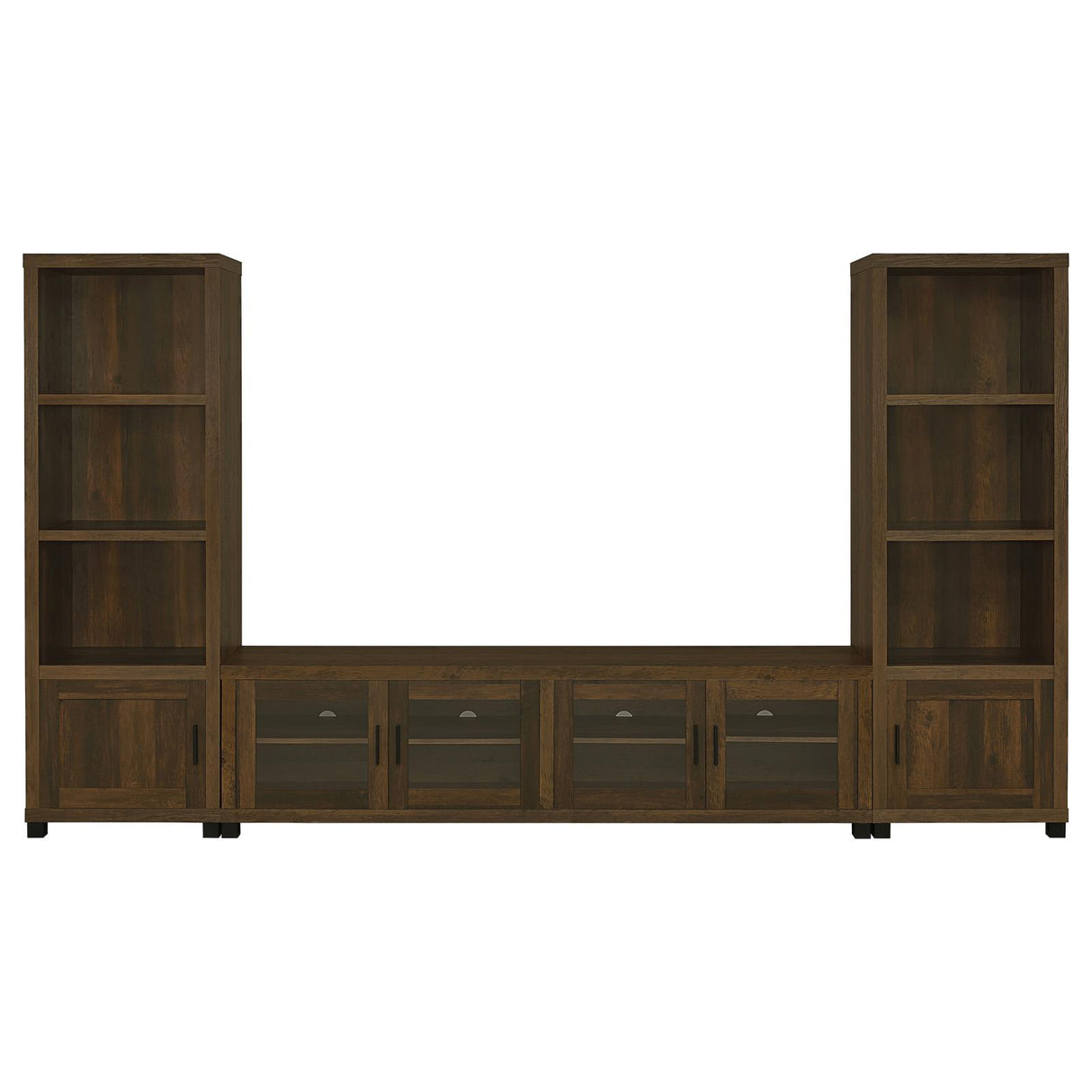 Sachin Dark Pine 3-Piece Entertainment Center With 79" TV Stand from Coaster - Luna Furniture