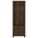 Sachin Dark Pine 3-S helf Media Tower With Storage Cabinet from Coaster - Luna Furniture