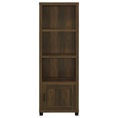 Sachin Dark Pine 3-S helf Media Tower With Storage Cabinet from Coaster - Luna Furniture