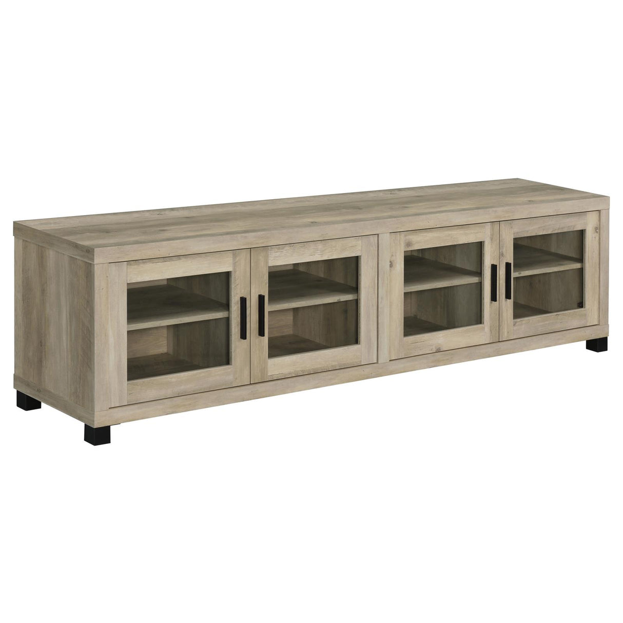 Sachin Rectangular TV Console with Glass Doors from Coaster - Luna Furniture