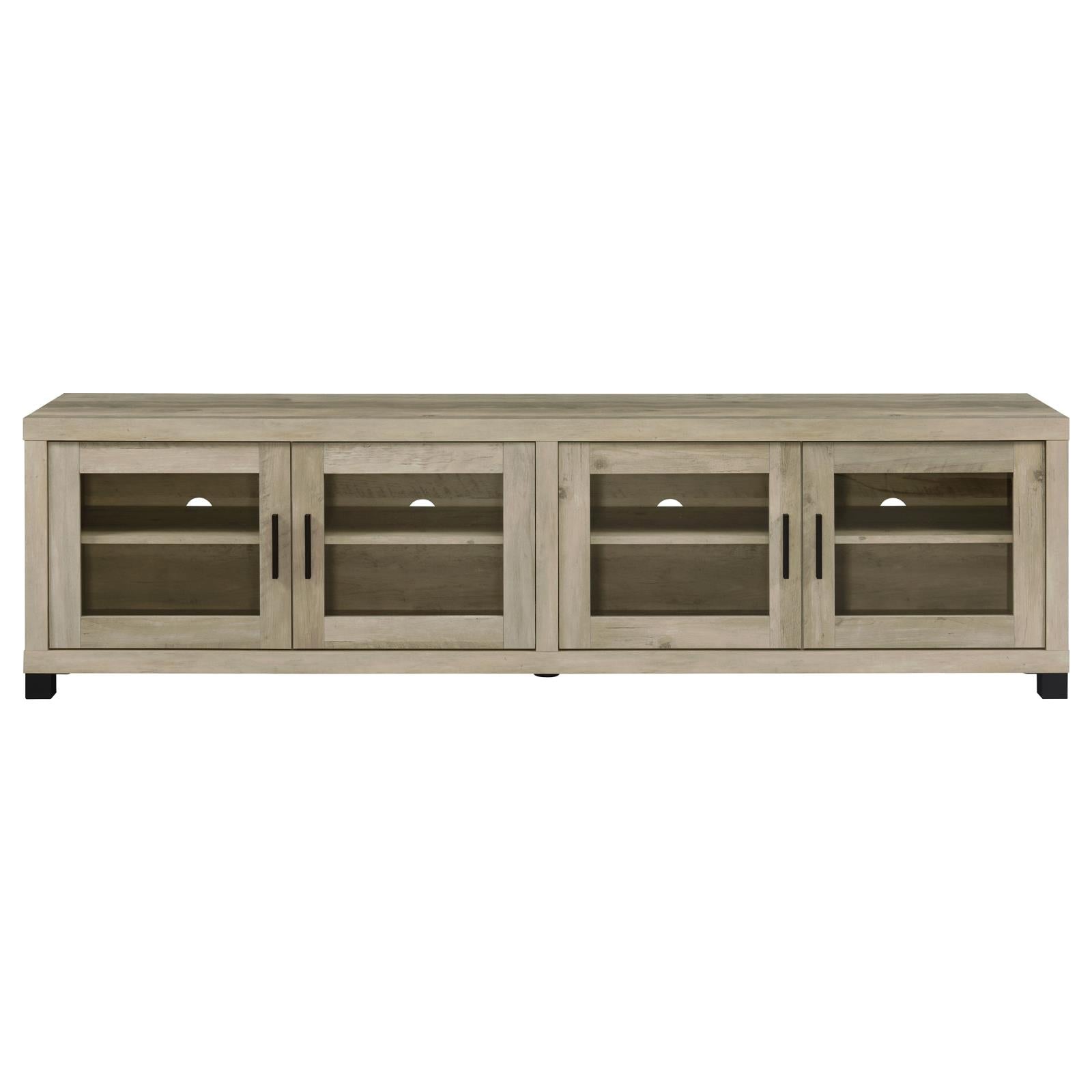 Sachin Rectangular TV Console with Glass Doors - Luna Furniture