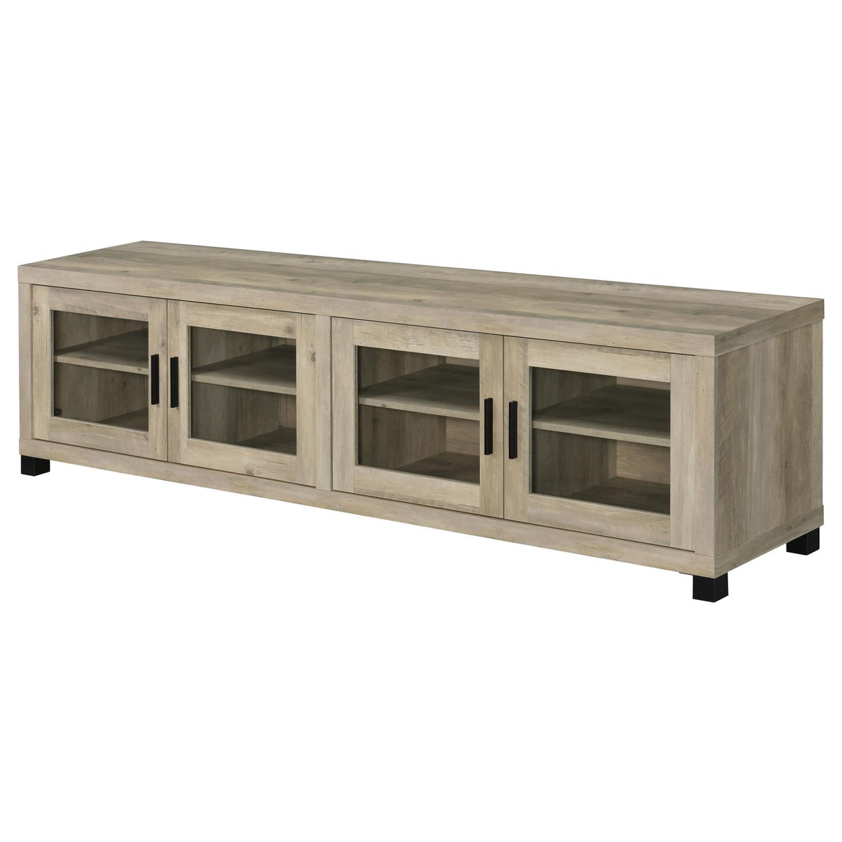 Sachin Rectangular TV Console with Glass Doors from Coaster - Luna Furniture
