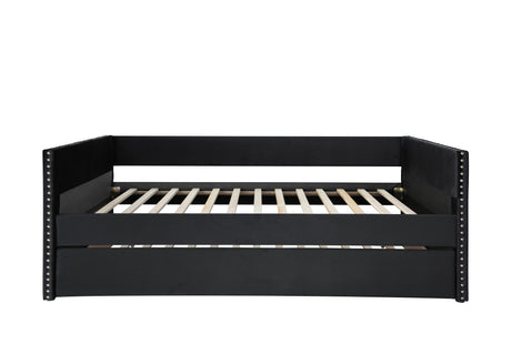 Sadie Black Velvet Twin Daybed from Crown Mark - Luna Furniture