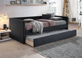 Sadie Black Velvet Twin Daybed from Crown Mark - Luna Furniture