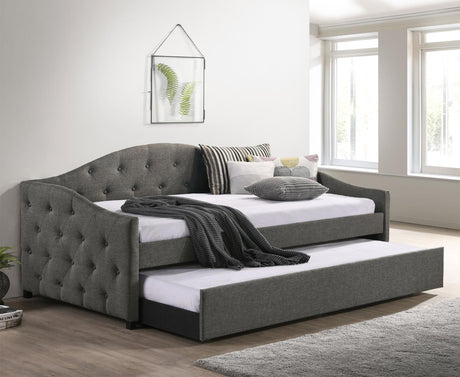 Sadie Upholstered Twin Daybed with Trundle from Coaster - Luna Furniture