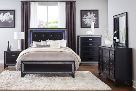 Salon Black Nightstand from Homelegance - Luna Furniture