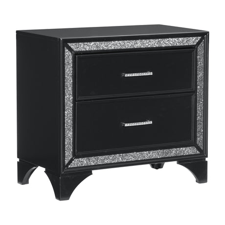 Salon Black Nightstand from Homelegance - Luna Furniture