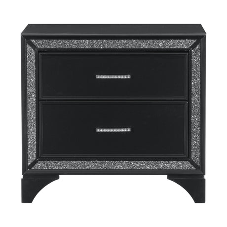 Salon Black Nightstand from Homelegance - Luna Furniture