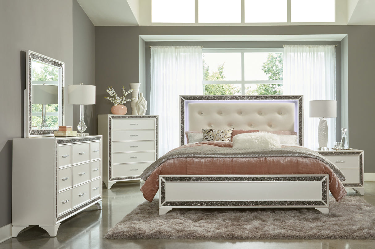 Salon White Nightstand from Homelegance - Luna Furniture