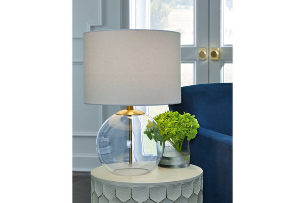 Samder Clear/Brass Finish Table Lamp