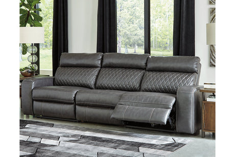 Samperstone Gray 3-Piece Power Reclining Sofa from Ashley - Luna Furniture