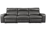Samperstone Gray 3-Piece Power Reclining Sofa from Ashley Furniture - Luna Furniture