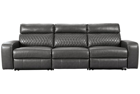 Samperstone Gray 3-Piece Power Reclining Sofa from Ashley - Luna Furniture