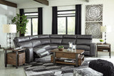 Samperstone Gray 5-Piece Power Reclining Sectional from Ashley - Luna Furniture