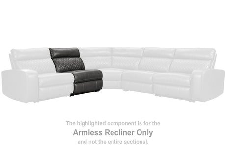 Samperstone Gray Armless Recliner from Ashley - Luna Furniture