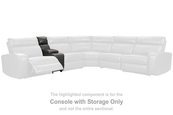 Samperstone Gray Console with Storage
