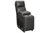 Samperstone Gray Console with Storage from Ashley Furniture - Luna Furniture