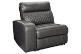 Samperstone Gray Left-Arm Facing Power Recliner from Ashley Furniture - Luna Furniture