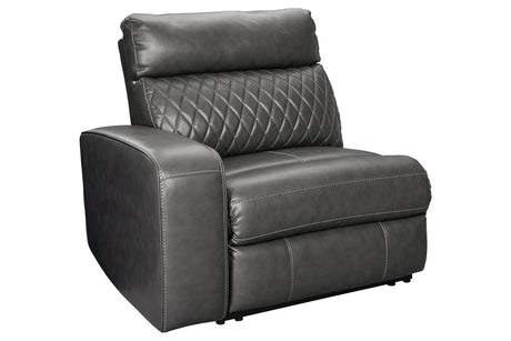 Samperstone Gray Left-Arm Facing Power Recliner from Ashley - Luna Furniture