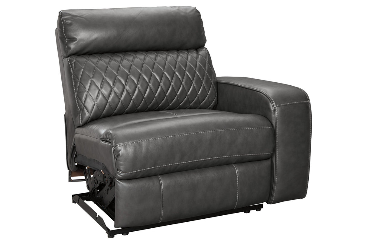 Samperstone Gray Right-Arm Facing Power Recliner from Ashley Furniture - Luna Furniture
