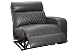 Samperstone Gray Right-Arm Facing Power Recliner from Ashley Furniture - Luna Furniture