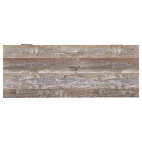 Samson Weathered Oak 4-Drawer Office Desk from Coaster - Luna Furniture