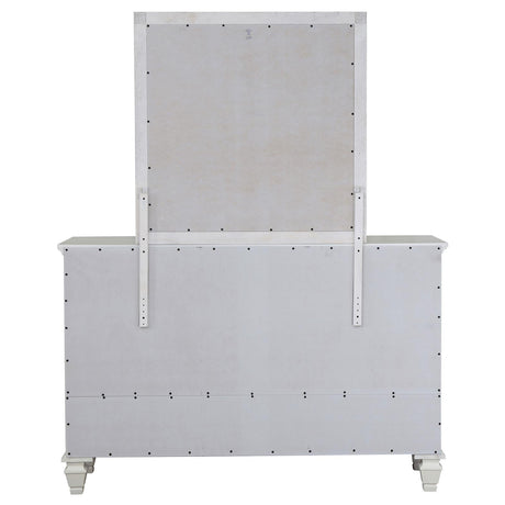 Sandy Beach Cream White 11-Ddrawer Dresser with Mirror from Coaster - Luna Furniture