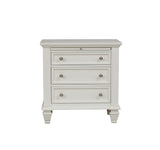 Sandy Beach White 3-Drawer Nightstand from Coaster - Luna Furniture