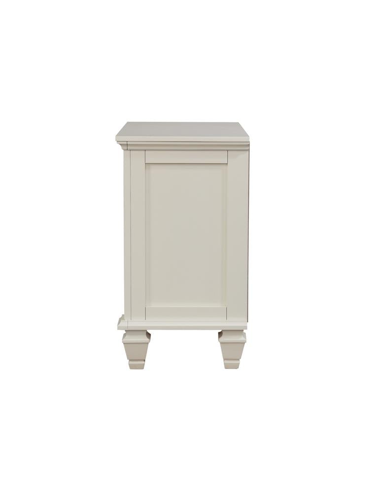 Sandy Beach White 3-Drawer Nightstand from Coaster - Luna Furniture
