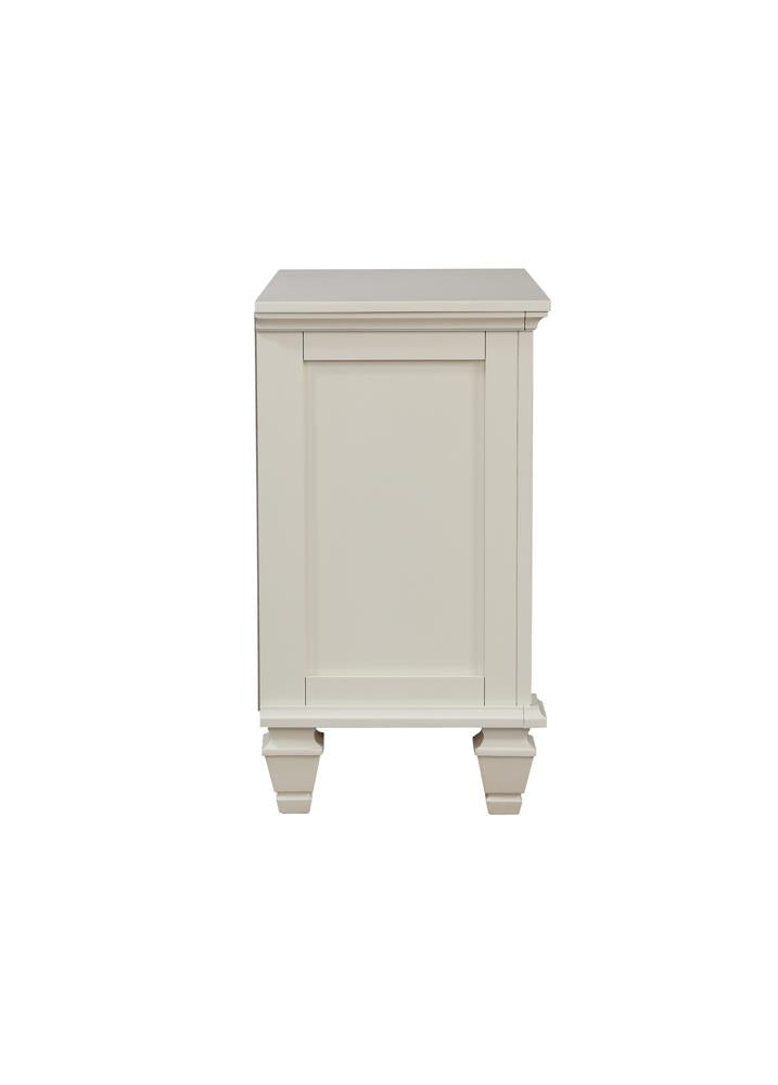 Sandy Beach White 3-Drawer Nightstand from Coaster - Luna Furniture