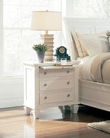 Sandy Beach White 3-Drawer Nightstand from Coaster - Luna Furniture
