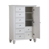 Sandy Beach White 8-Drawer Man's Chest Storage from Coaster - Luna Furniture
