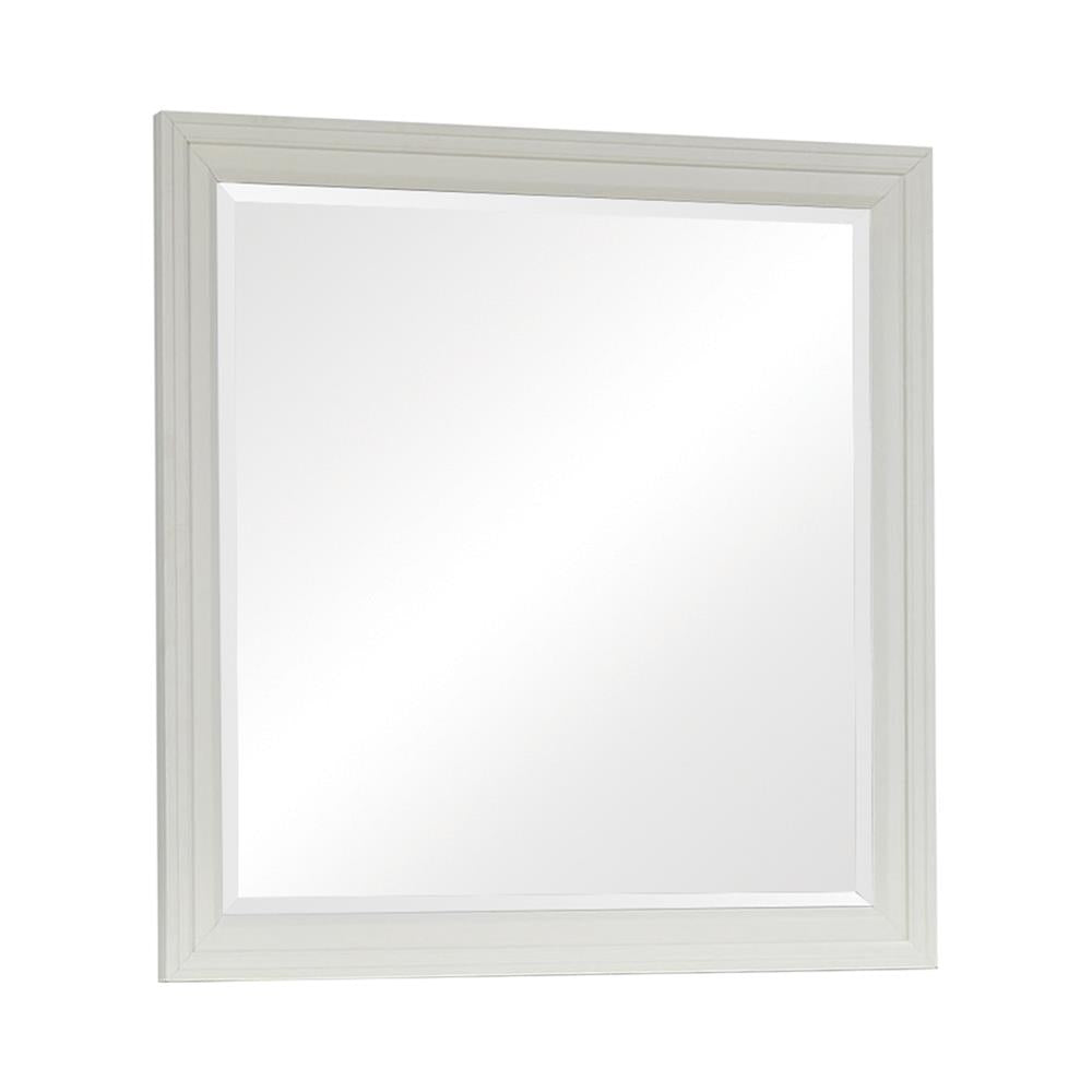 Sandy Beach White Rectangular Mirror (Mirror Only) from Coaster - Luna Furniture