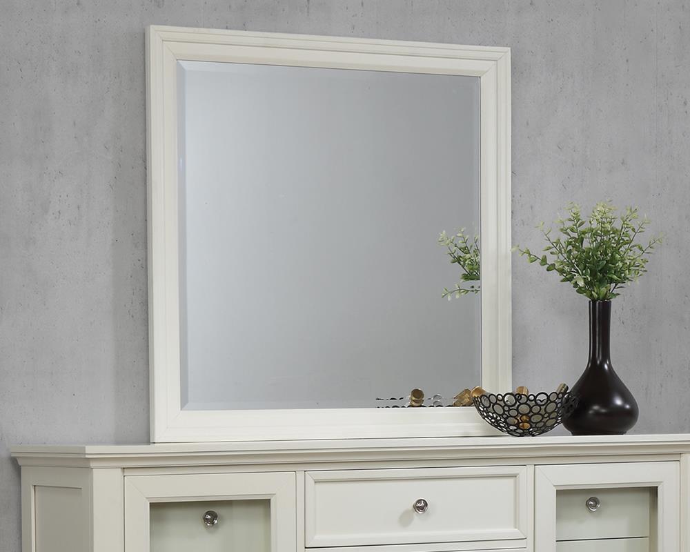 Sandy Beach White Rectangular Mirror (Mirror Only) from Coaster - Luna Furniture