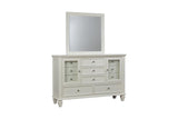 Sandy Beach White Rectangular Mirror (Mirror Only) from Coaster - Luna Furniture