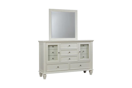 Sandy Beach White Rectangular Mirror (Mirror Only) from Coaster - Luna Furniture