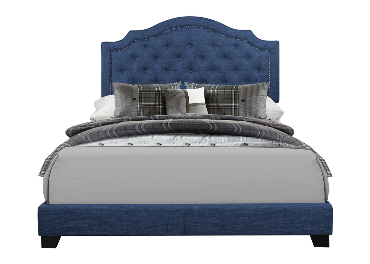 Sandy Blue Queen Upholstered Bed from Homelegance - Luna Furniture