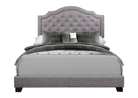Sandy Gray Queen Upholstered Bed from Homelegance - Luna Furniture