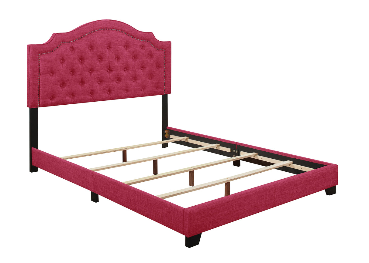 Sandy Pink Full Upholstered Bed from Homelegance - Luna Furniture
