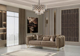 Santana Coffee Velvet Living Room Set from Nova Furniture - Luna Furniture