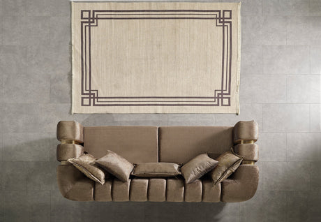 Santana Coffee Velvet Sofa from Nova Furniture - Luna Furniture