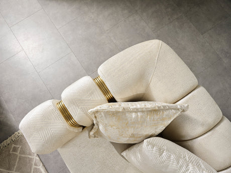 Santana Ivory Velvet Sofa from Nova Furniture - Luna Furniture