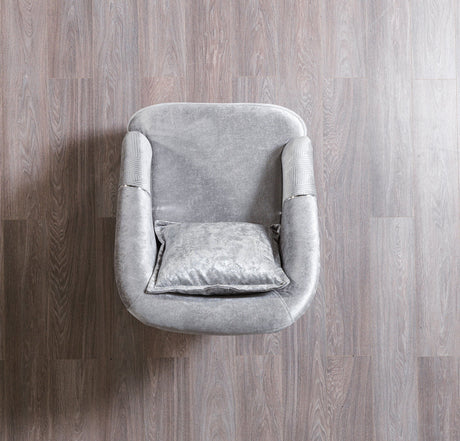 Santana Silver Velvet Chair from Nova Furniture - Luna Furniture