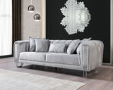 Santana Silver Velvet Sofa & Loveseat from Nova Furniture - Luna Furniture