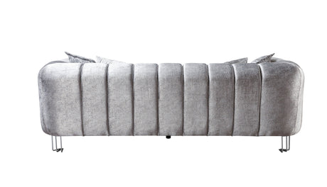 Santana Silver Velvet Sofa & Loveseat from Nova Furniture - Luna Furniture